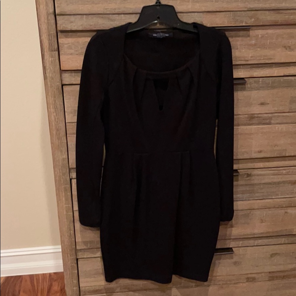 French Connection | Long Sleeve Black Dress size 8